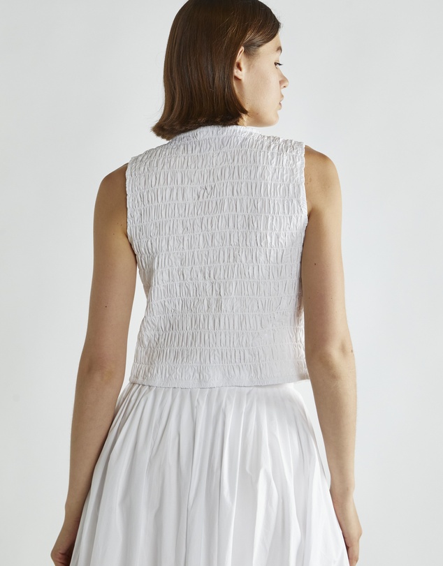 Glamorous - Smocked tie front vest top
