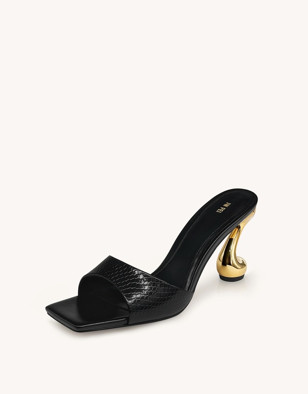 JW PEI - Hannah Faux Snakeskin Heel Mules