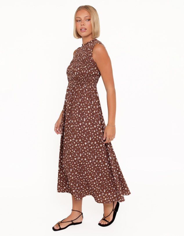 Petal & Pup - Lanna Maxi Dress - Brown Floral