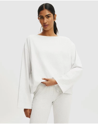Cotton On Body - Dreamy Soft Boat Neck Long Sleeves