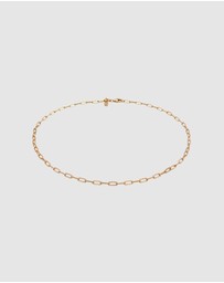 Elli Jewelry - Necklace Oval Chain 925 Sterling Silver Gold-plated