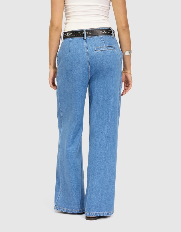 Belle & Bloom - Ready For Your Love Denim Washed Wide Leg Pant