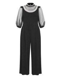 City Chic - Phoenix Sheer Sleeve Jumpsuit