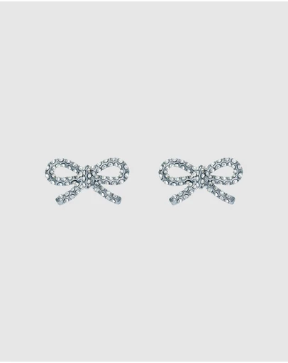 Ted Baker - RIBECCA: Crystal Ribbon Bow Stud Earrings