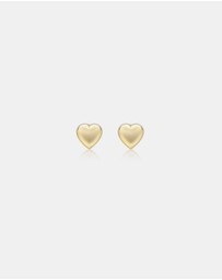 Zoe Olivia - 9K Gold Mini Heart Stud Earrings