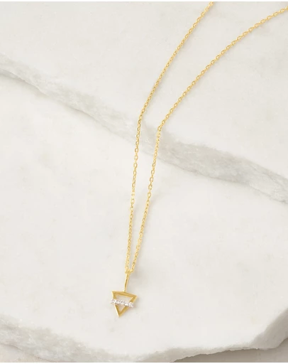 Luna Rae - Solid Gold - Earth Element Diamond Necklace
