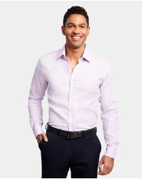 Brooksfield - Tonal Textured Slim Fit Dress Shirt
