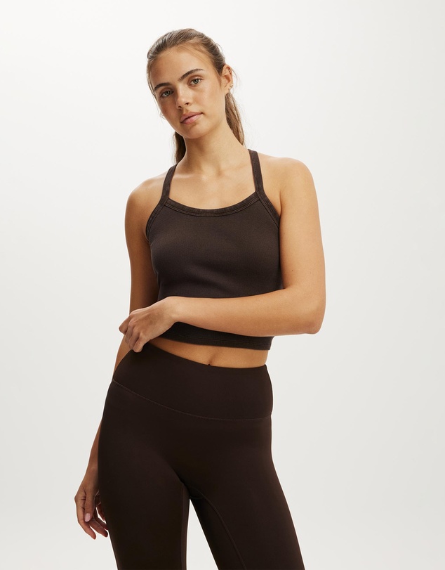 Cotton On Body Active - Active Rib T-Bar Cropped Tank