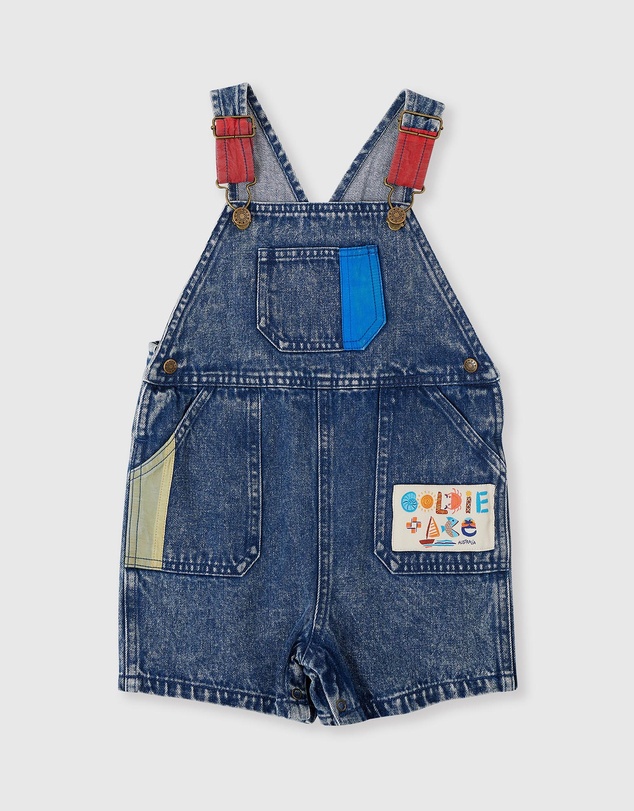 Goldie + Ace - Primary Pop Burton Denim Overalls - Babies-Kids