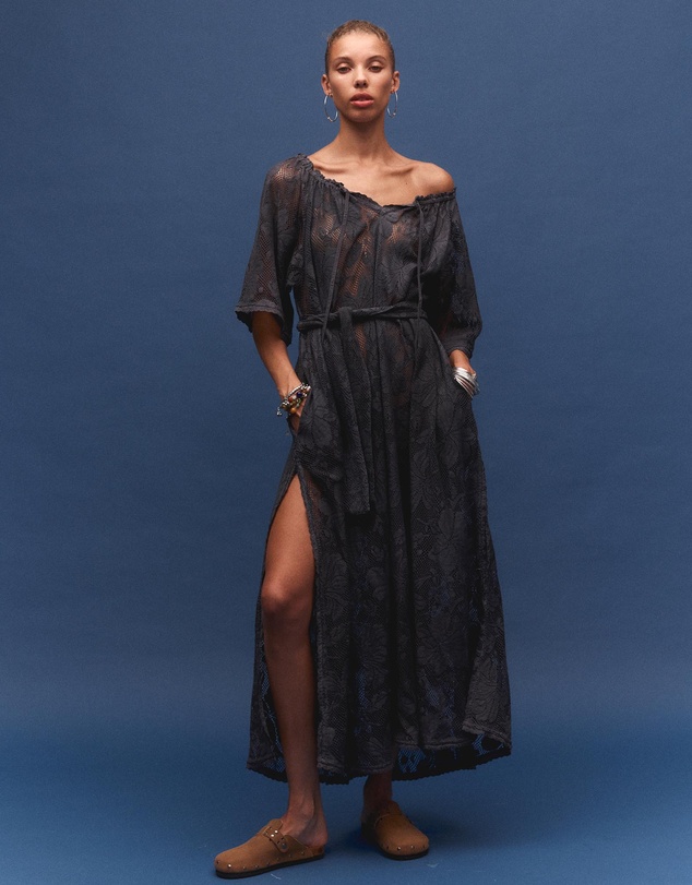 KINGA CSILLA - Midnight Lace Primavera Maxi Dress