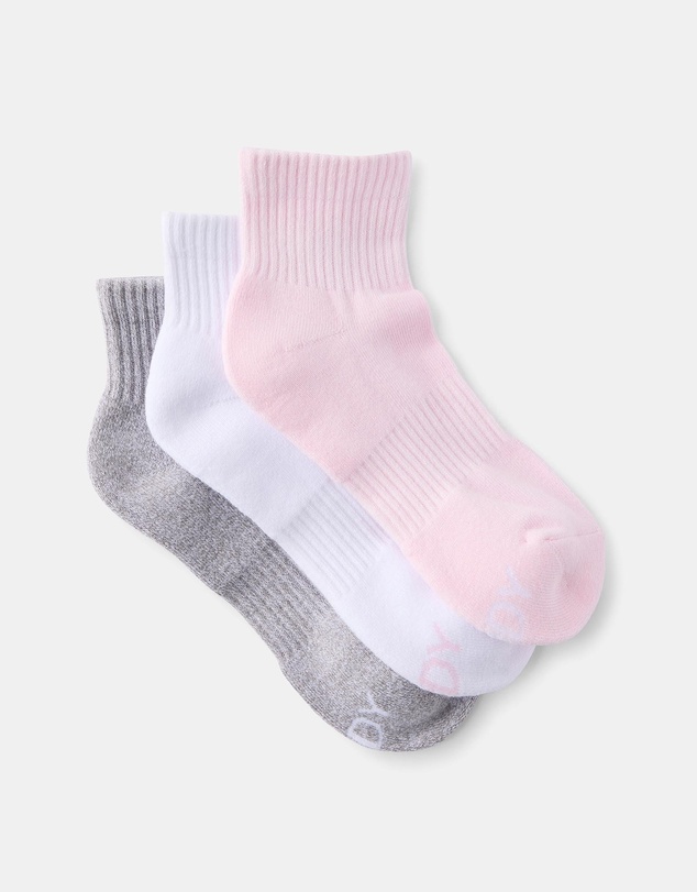 Cotton On Body Active - 3-Pack Body Quarter Crew Socks