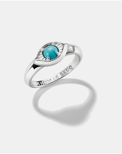 THOMAS SABO - THOMAS SABO Small Eye Ring with Imitation Turquoise