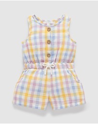 Purebaby - Check Jumpsuit -Kids-Babies