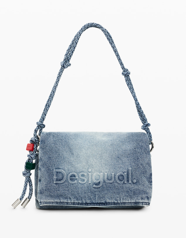 Desigual - Medium denim charms bag