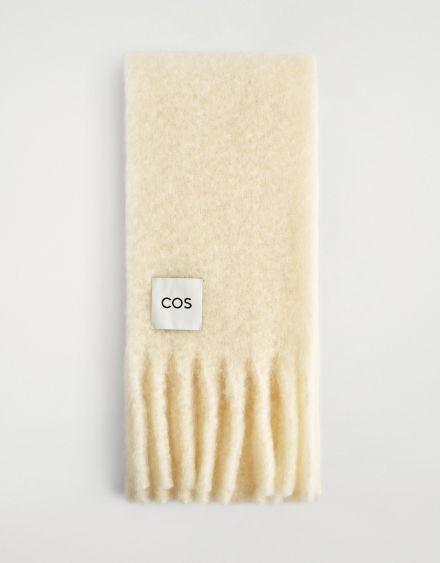 COS - Fringed Brushed-Mohair Scarf