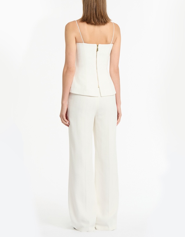 Carla Zampatti - Ivory Starlight Twill Bustier Top