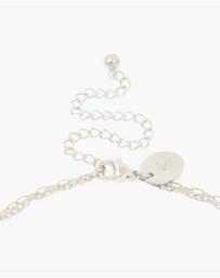 Lovisa - Waterproof Stainless Steel Pearl & Molten Pendant Chain Layered Necklace