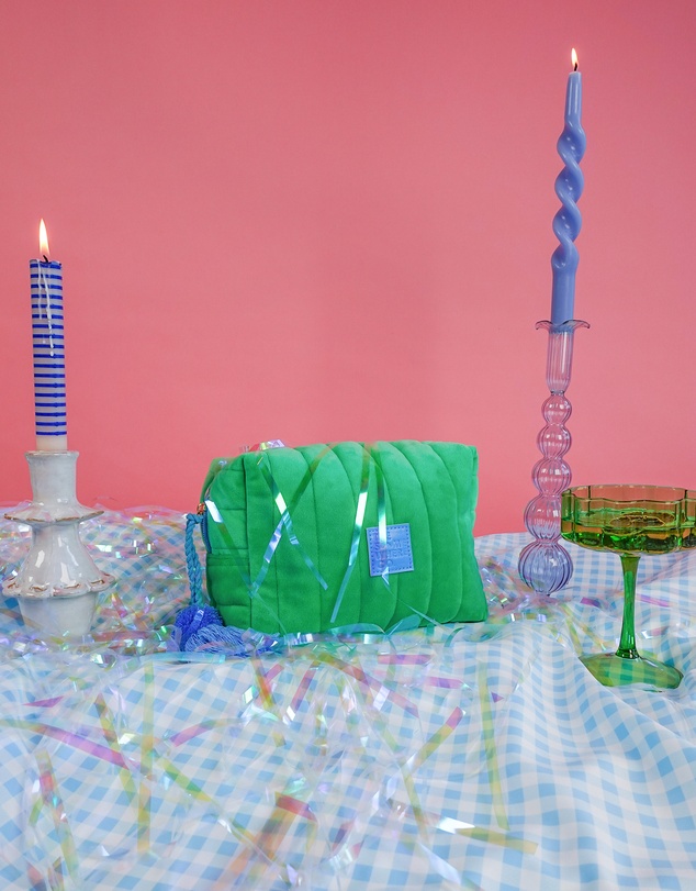 The Somewhere Co - Green Velvet Cosmetic Case