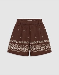 Oroton - Floral Bandana Shorts