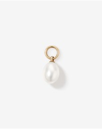 Michael Hill - Oval Cultured Freshwater Pearl Single Earring Charm in 10kt Yellow Gold