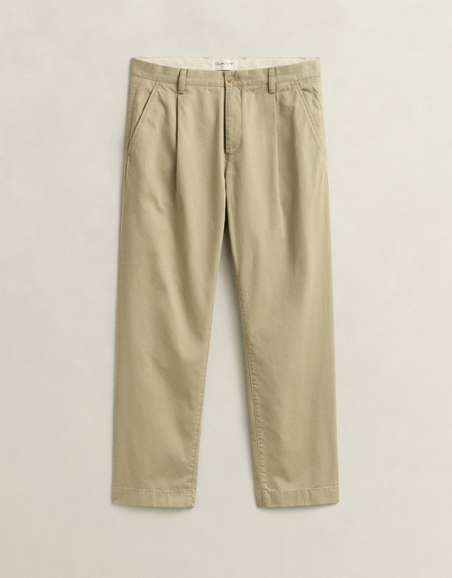 Gant - Pleated Cotton Twill Chinos