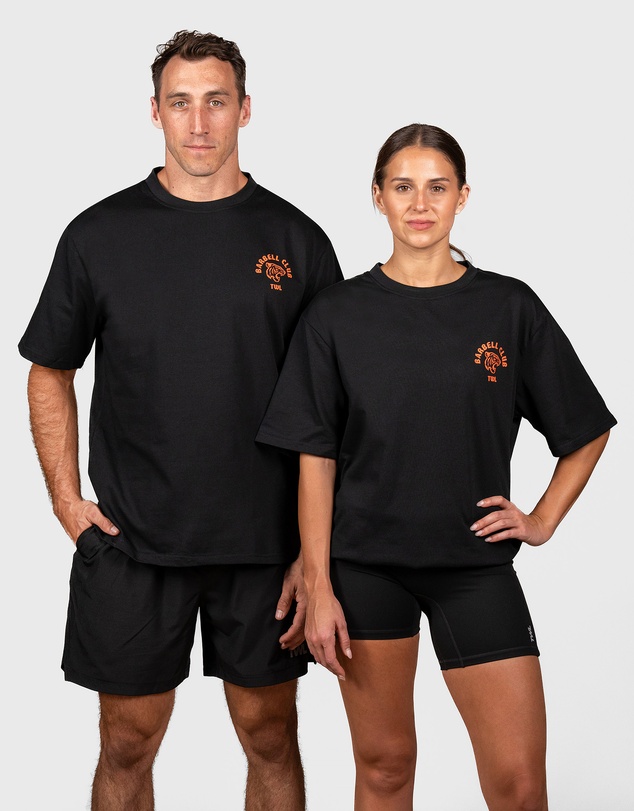 TWL - Lifestyle Oversized T-Shirt Tiger Faded Black/Tangerine