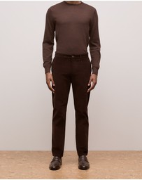 Trenery - Regular Fit Cord Classic Pant in Coffee Bean