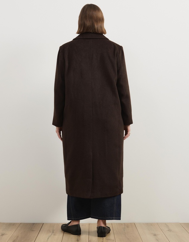Atmos&Here Curvy - Ally Wool Blend Longline Coat
