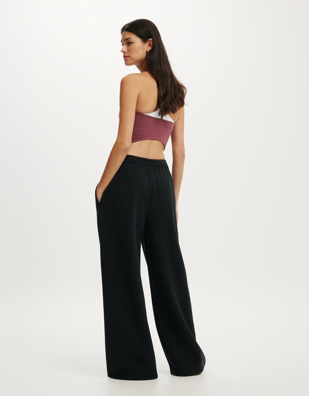 Cotton On Body Active - Plush Tie Waist Wide Leg Sweatpants