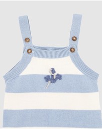Bebe by Minihaha - Axel Organic Stripe Knitted Bodysuit - Babies
