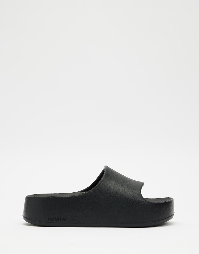 Holster - Levitate Vegan Platform Slide  - Black - Women's