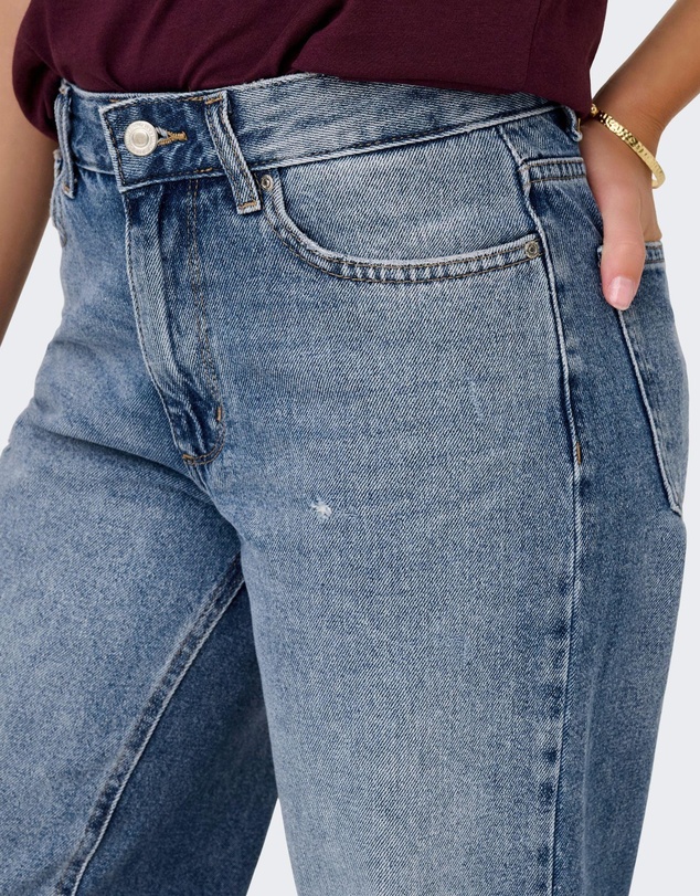 ONLY - Ella Wide Leg Fold Up Jeans