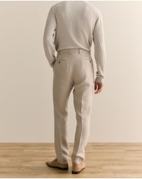 Trenery - Regular Fit Belgian Linen Pant in Flax