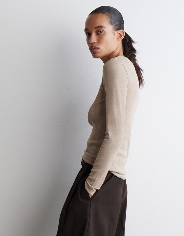 COS - Long-Sleeved Henley Top