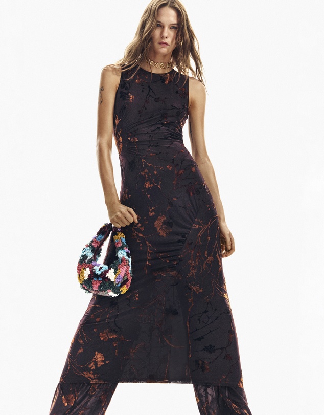 Desigual - Flocked Midi Dress