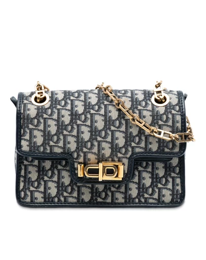 Pre-Loved by Azura Reborn - Pre-Loved Oblique Canvas CD Lock Chain Flap Crossbody