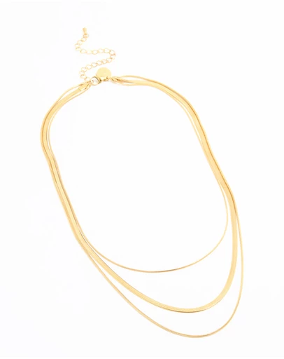 Lovisa - Waterproof Gold Plated Stainless Steel Chain Layered Necklace