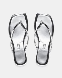 Tkees - Lily Square-Toe Mirrored Sandals