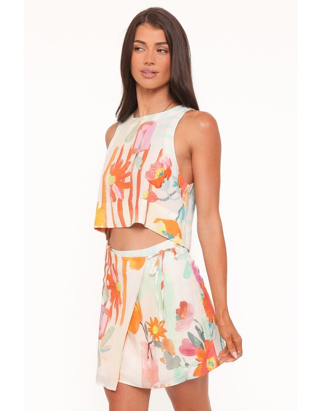 Petal & Pup - Siena Top - Blue Alfresco Floral