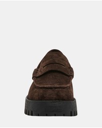 Steve Madden - Langsten-CN Brown Suede Loafers