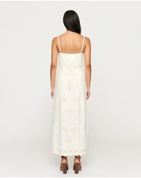 Clea - Satine Embroidered Dress