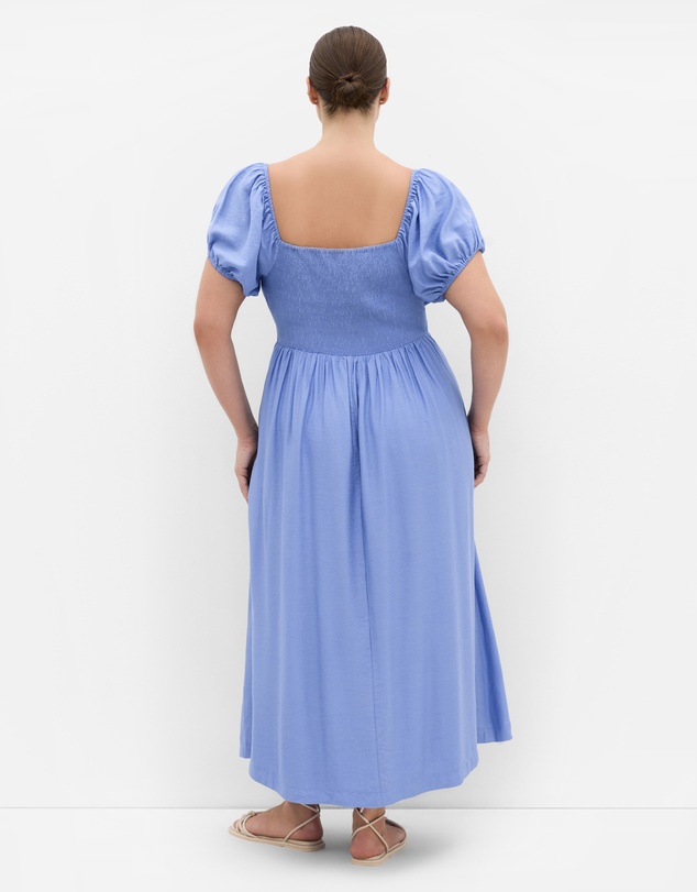 City Chic - Plus size Abbigail Split Maxi Dress - cornflower blue