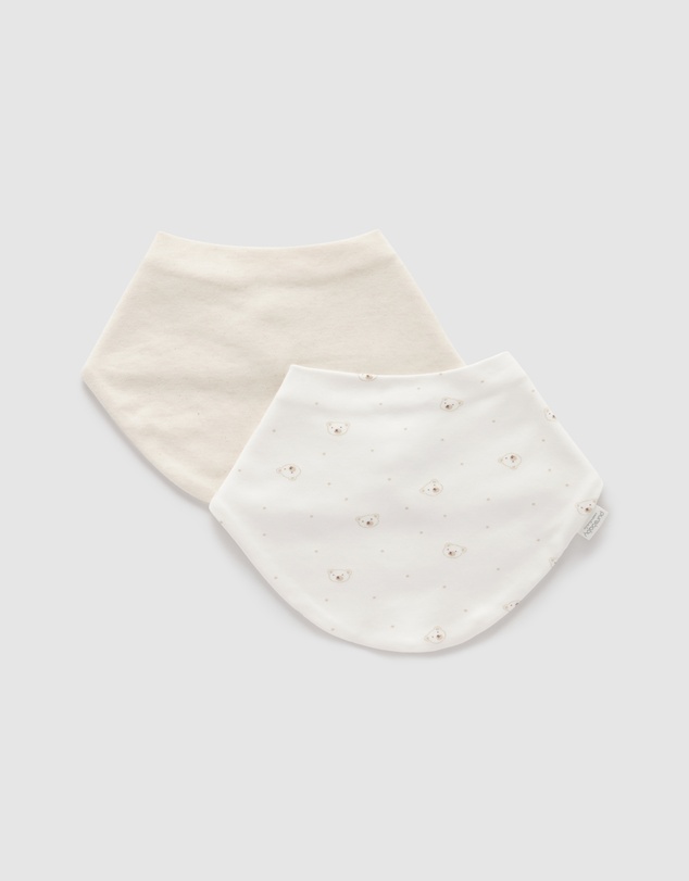 Purebaby - 2 Pack Essential Dribble Bib-Babies
