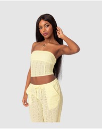 EDIKTED - Lemon Lacey Cotton Corset
