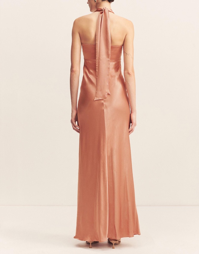Shona Joy - La Lune Ruched Halter Maxi Dress