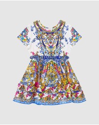 Camilla - Tee Mini Dress With Woven Frill Tutu Skirt - Kids-Teens