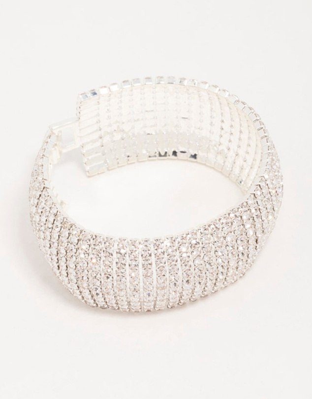 Lovisa - Silver Diamante Thick Cupchain Bracelet