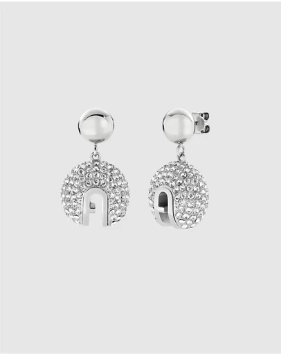 Furla - Furla Flow Crystal Silver-Tone Earrings