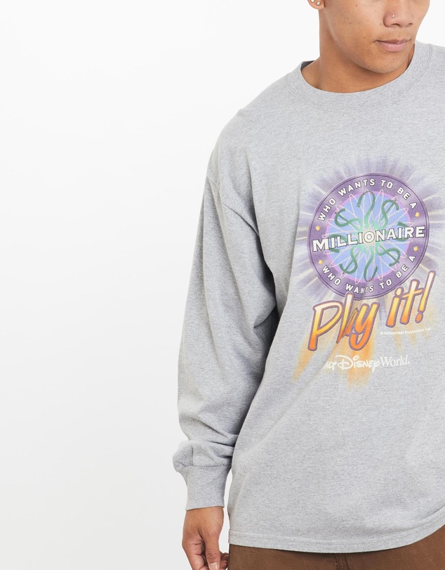 Vintage by The Real Deal - Pre Loved - Vintage Disney Who Wants to Be a Millionaire Long Sleeve Tee
