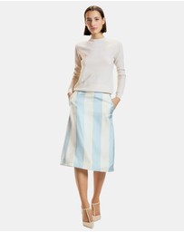 Cynthia Rowley - Stripe Collectible Silk Skirt